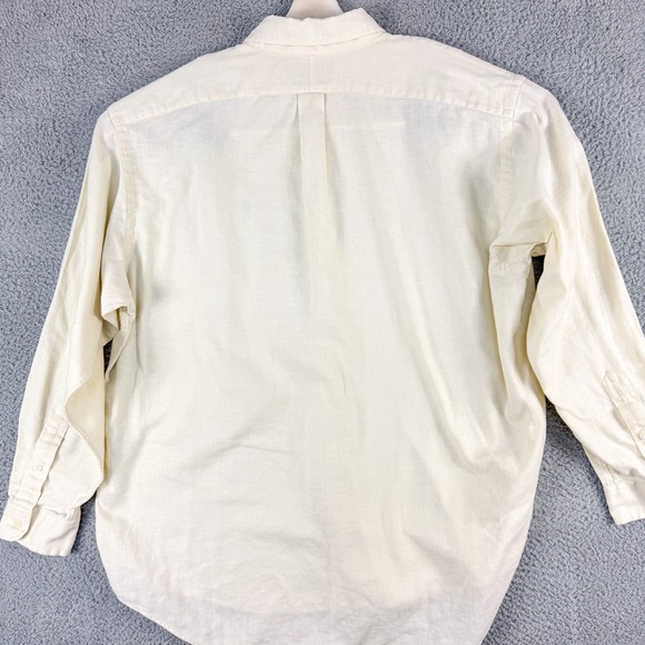 Ralph Lauren Shirt Mens XL Yellow Button Down Blake 70% Cotton 30% Linen Classic - Picture 6 of 10